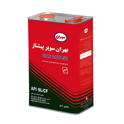 روغن موتور بنزینی بهران سوپر پیشتاز 20W50  چهار لیتری
